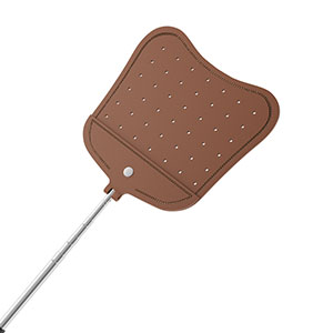 foxany telescopic leather fly swatters heavy duty manual flyswatter with extendable metal handle