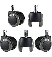 2 Inch Office Chair Wheels, Heavy Duty Rotating Desk Chair Caster Wheels Replacement Universal Fi...