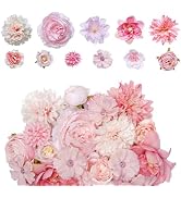 Haakong 27 Pcs Faux Flowers Small Silk Artificial Flower for DIY Multicolor Flowers Craft Supplie...