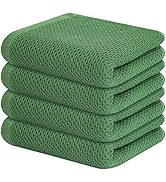 Kitinjoy 100% Cotton Waffle Weave Kitchen Towels, 4-Pack Super Soft and Absorbent Kitchen Dish To...