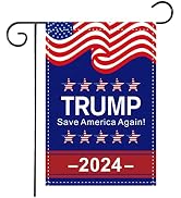 Zotemo Trump 2024 Garden Flag with Save America Aagin Quote, Double Sided Premium Fabric, Vertica...