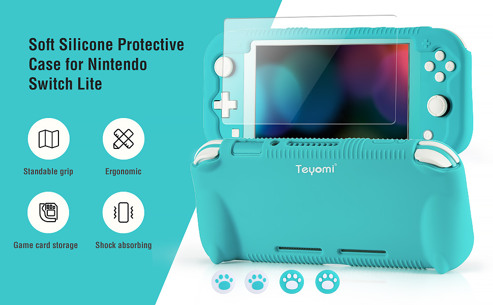 Blue silicone case for nintendo switch lite