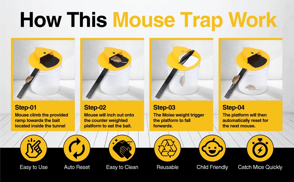 bucket mouse trap lid