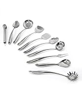 Emeril Lagasse 10-Piece Stainless Steel Utensil Set – Premium 304 Mirror Finish Cooking Tools wit...