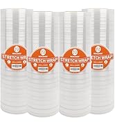 NEXCOVER 18 Inch Stretch Wrap - 1500 Feet | 60 Gauge, 4 Roll Clear Plastic Self-adhering Stretch ...