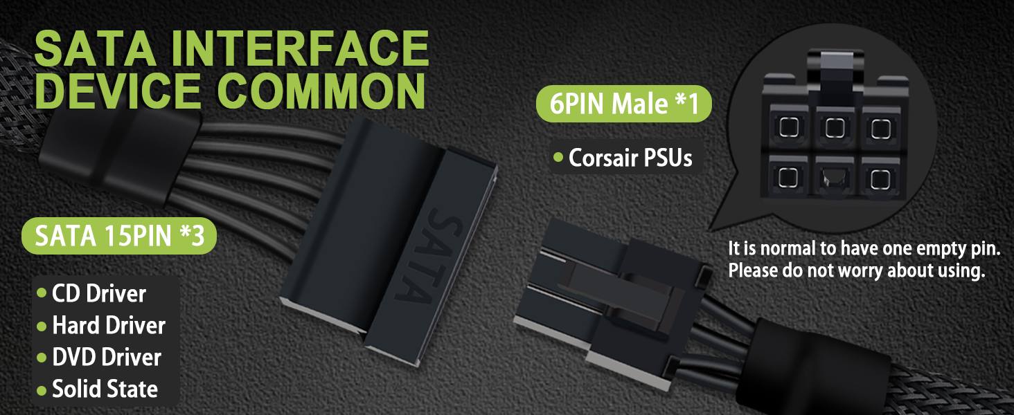 SATA Power Cable for Corsair PSUs