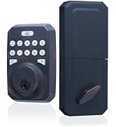 MiLocks Keyless Entry Door Lock with Keypad, Smart Deadbolt for Front Door, LED Backlit, Easy Ins...