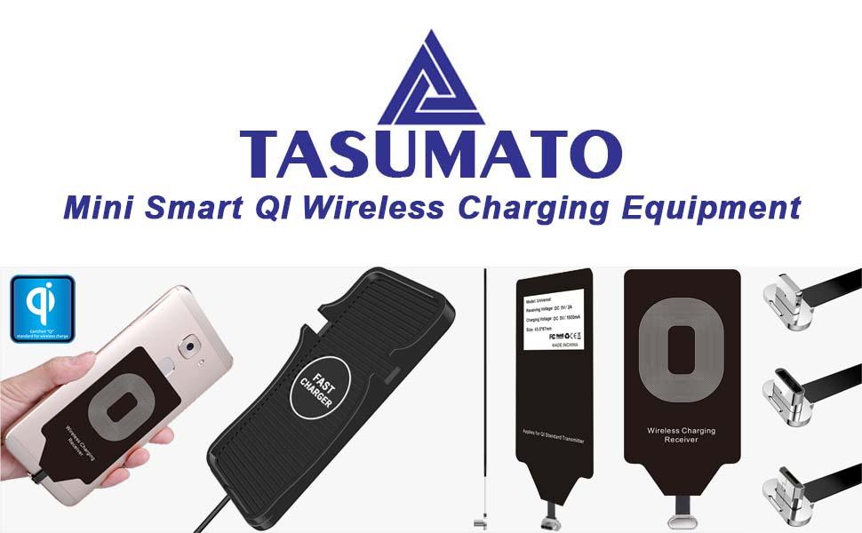 TASUMATO QI Wireless Charging Receiver Qi Charger Adapter for Smartphone