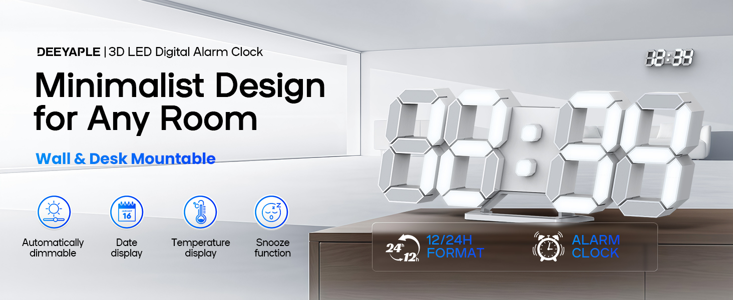 led digital wall clock