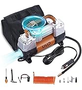UUP Portable Digital Car Tire Inflator with Gauge Auto Shut-Off, 150PSI 12V DC Double Cylinders H...