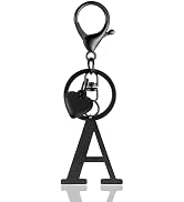 ANHBKAR Metal Heart Alphabet Keychain for Women, Girls - Cute Initial Letter Accessories for Purs...