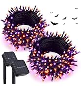 kemooie 2 Pack Each 240 LED 78FT Solar Halloween Lights Outdoor, Waterproof Halloween Decorations...