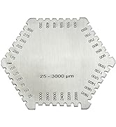RIVERWELD Wet Film Comb stainless Steel Hexagonal Gauge 3000 um Inspection gage