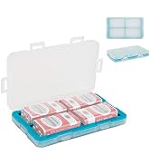 4 Slots 9V Battery Case, 9V Battery Storage Case Holder Shockproof & Water-Resistant, PP Shell Ul...
