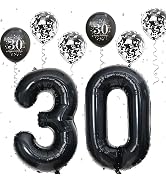 30th Birthday Decorations Men, 30th Birthday Party Decorations with Giant Foil Number 30 Balloon ...