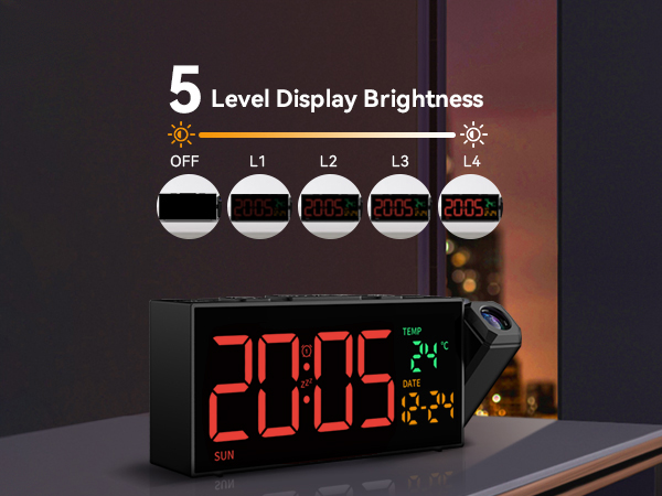 adjustable brightness clock