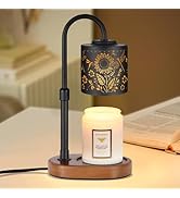Dimmable Candle Warmer Lamp with Timer Adjustable Height for Scented Jar Candles Electric Candle ...