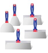 WORKPRO Drywall Knife Set, Stainless Steel Taping Knife Putty Knife with 4", 6'', 8'', 10'', 12''...
