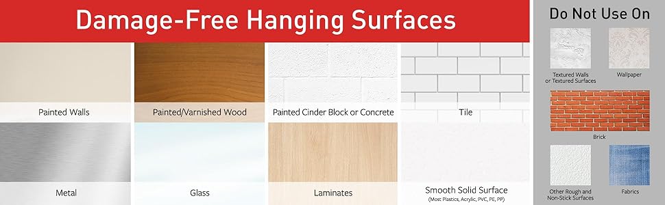 Command Damage-Free Hanging Surfaces
