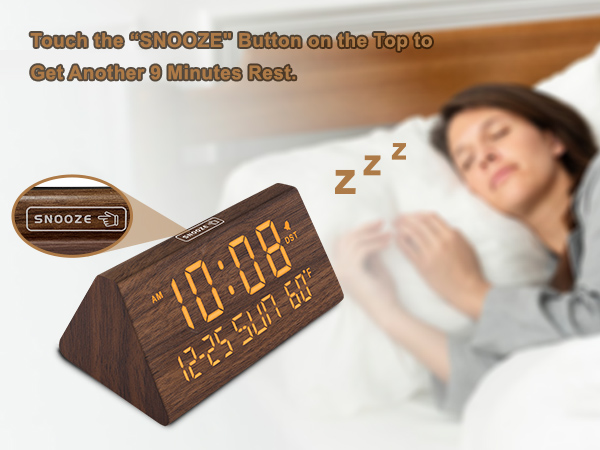 wooden alarm clock
