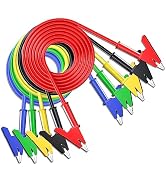 Goupchn 5PCS Alligator Clips Test Leads Dual Ended Crocodile Wire Cable with Insulators Clips Tes...