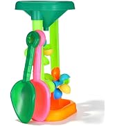 Alipis Sand Wheel Beach Toy, Beach Sand Water Wheel Beach Hourglass Toy Water Sifting Funnel Outd...