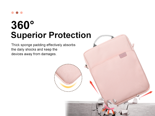 9-11 Inch Tablet Sleeve Bag with Shoulder Strap for iPad 10th Gen. 10.9", iPad 9th/8th/7th Gen