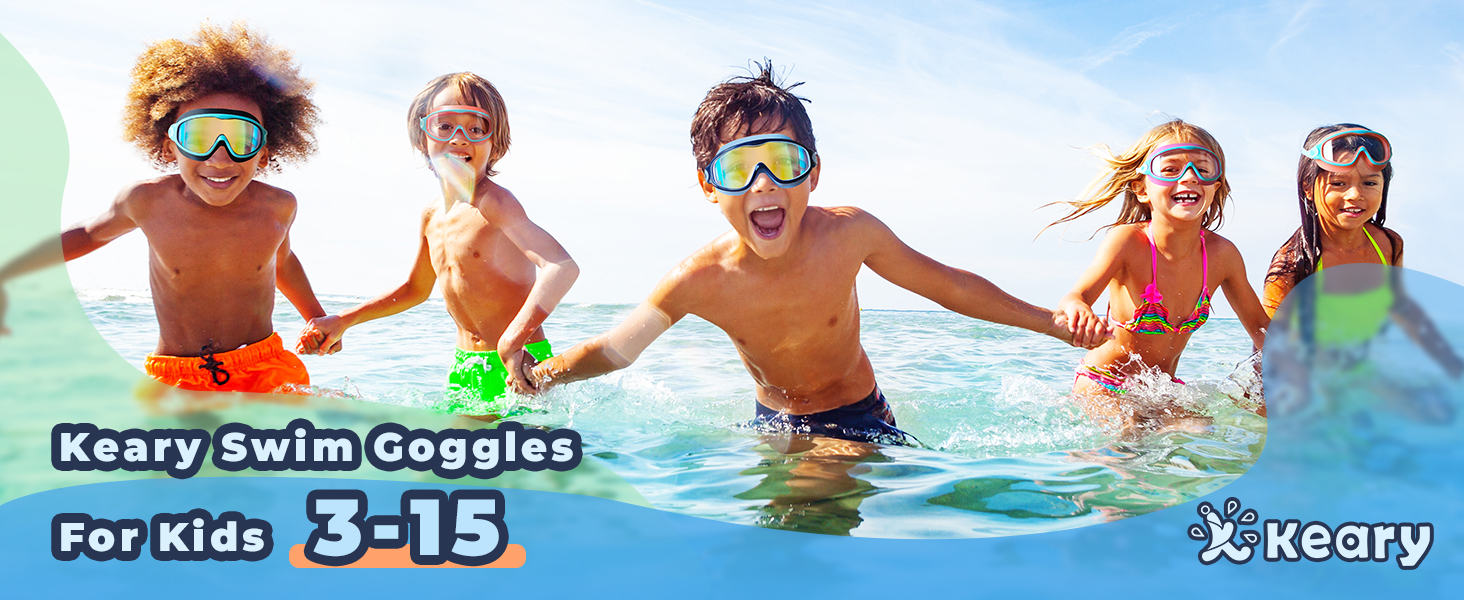 keary swim goggles for kids 3-15