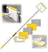 JEHONN Baseboard Cleaner Tool with Handle, 56 inches Base Boards Cleaning Mop Scrubber, 1 Stiff B...