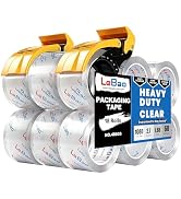 LeBao Heavy Duty Packing Tape with Dispenser, Strong HD Clear Packaging Tape, 18 Rolls 1.88 in. x...