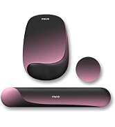MOSISO Wrist Rest Support for Mouse Pad&Keyboard Set, Ergonomic Mousepad&Coaster Non-Slip Base Ho...