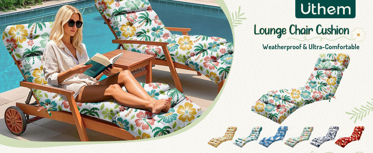 Outdoor Chaise Lounge Chair Cushion