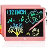 TEKFUN LCD Writing Tablet for Kids Girls Toys, 12 Inch Erasable Drawing Tablet Doodle Board Color...