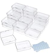 DUOFIRE Small Containers with Lids 24 Packs Plastic Box Clear Small Storage Containers Bead Organ...