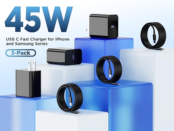 3Pack Samsung Type C Fast Charger