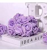 VIPMOON LED Rose Flower String Lights, Purple Indoor Fairy String Lights for Bedroom 2M/6.6ft 20 ...