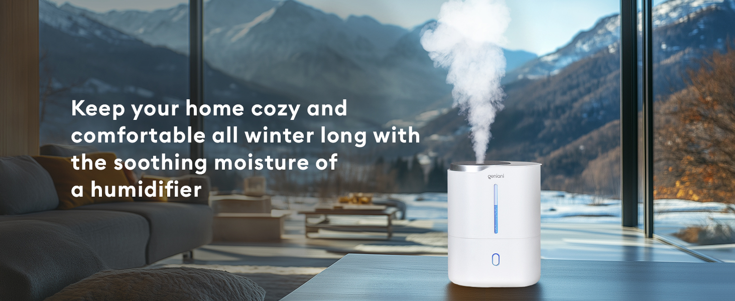 Auto Shut-off, 40H Runtime - Quiet, Top Fill Air Humidifier Visit the GENIANI Store