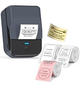 TYPONOS PM240 Label Maker Machine with 3 Tapes, Blue Grey, Set 1