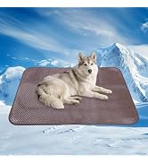 GooCare Cooling Mat for Large Dogs, 36"x46" PE Woven Breathable Cooling Pad, Cool-to-Touch & Chew...