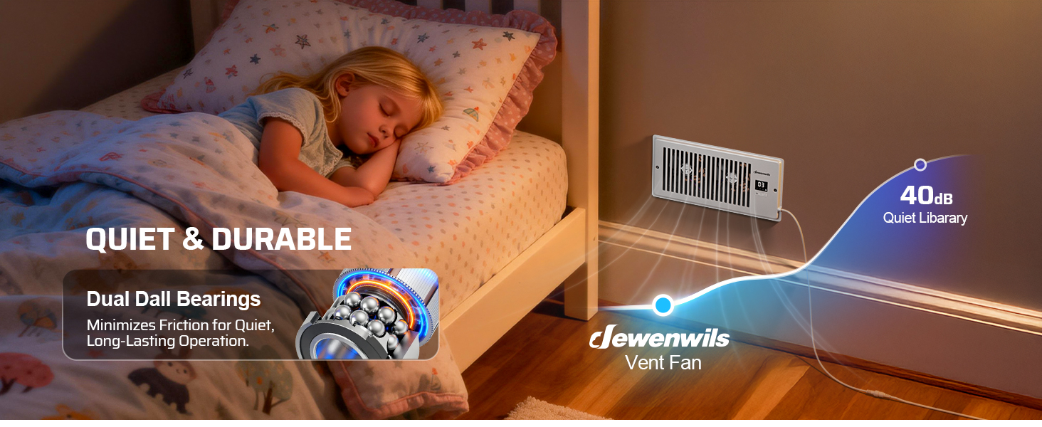 Quiet Register Booster Fan