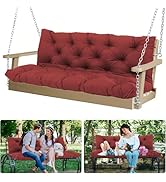 MVRFN 5 Inch Thick Waterproof Patio Porch Swing Cushions, 60x40 Inch 3 Seater Replacement Cushion...