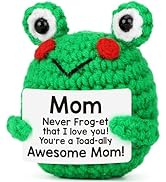 LEJIAJINW Funny Mothers Day Mom I Love You Gifts for Mom's Birthday Crochet Cute Small Frog Uniqu...