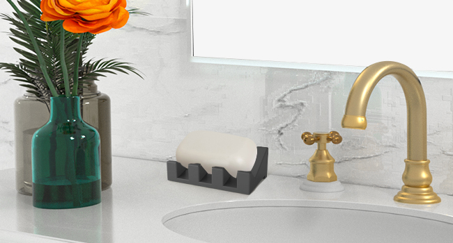 self draining soap dish