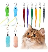 AAA AMUSANG Interactive Cat Toys - Cat Ball Toy Accessory with Fish Toys and Worm Toys, Automatic...