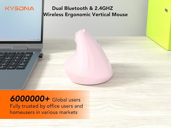 Wireless Bluetooth ergonomic mouse