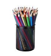 Comix Pen Holder Desk Organizer, Wire Mesh Pencil Cup with Foam Pad and Non-Slip Bottom Office Su...