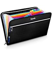 Fireproof Safe Waterproof Accordion File Bag Folder Expanding Filing Folder with 14 Multicolored ...