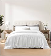 ACCURATEX Cooling Duvet Cover Set Queen Size - 100% Rayon Derived from Bamboo, Soft Cool Bedding ...