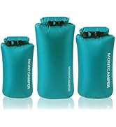MONTCAMPER 3-pack 30D Nylon Waterproof Dry Bag-Portable Waterproof Storage Sack for Kayaking, Hik...