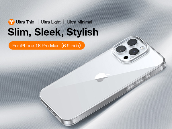 torras iphone 16 pro max case clear